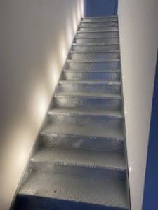 Escalier galavanise interieur Kerlouan - Plouescat Brest
